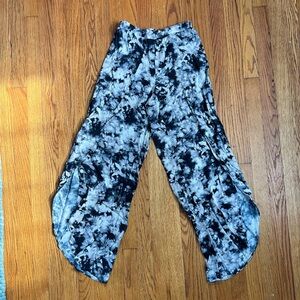Flowy tulip pants with slit up front of each leg